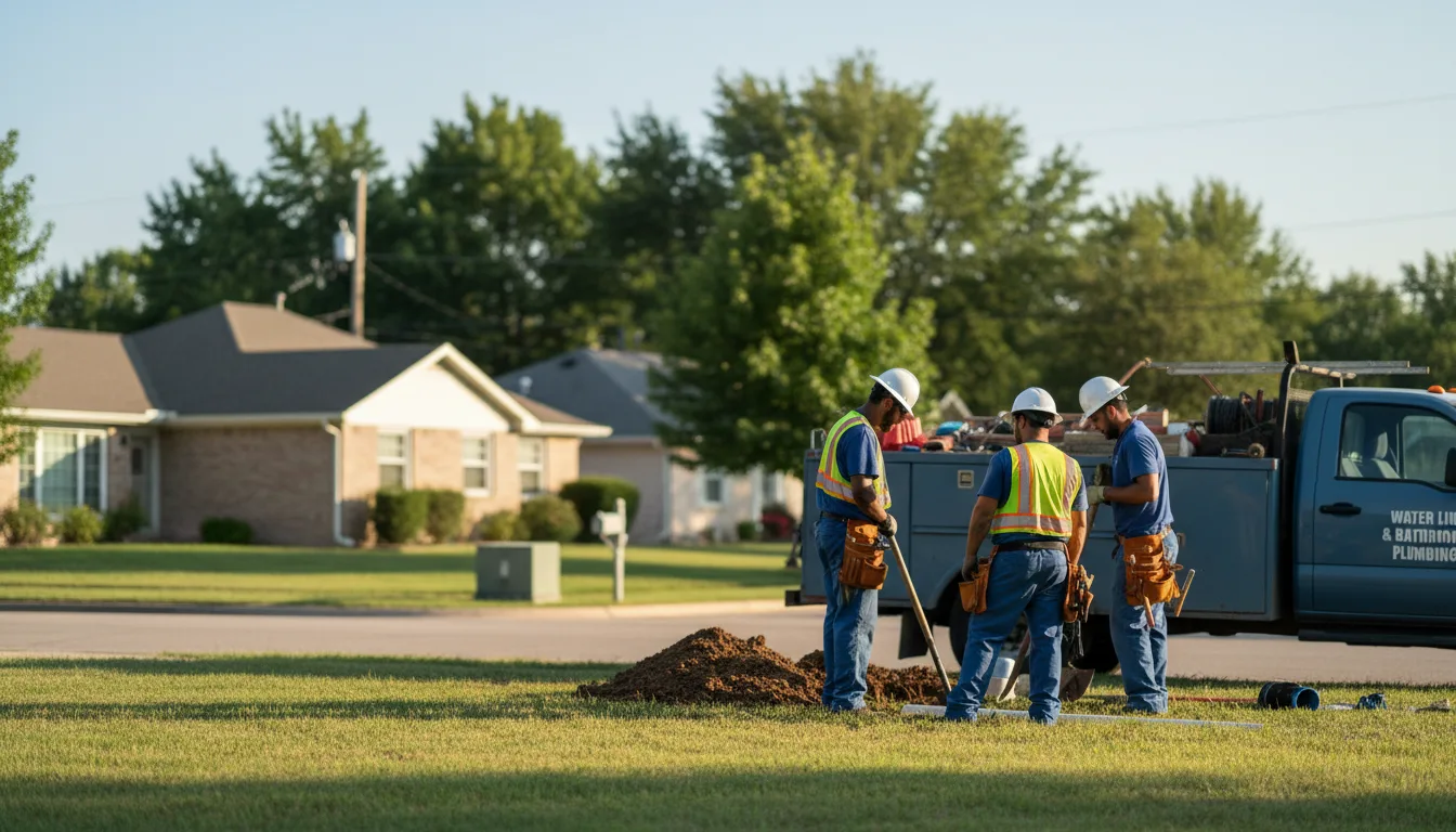 Residential water line and bathroom plumbing service in New Marshfield, OH